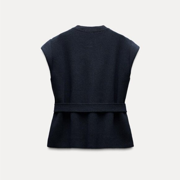 ZARA OVERSIZED KNIT VEST - Picture 5 of 7